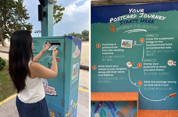 Mailing out the postcard to complete the ritual